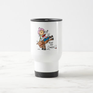 Kuhgirl-Reiter-Bullen-T-Shirts und Geschenke Reisebecher