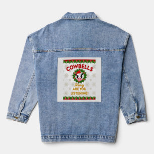Kuhglocken läuten, hörst du? Weihnachten Lustig C Jeansjacke