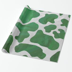 Kuhgrün und Weiß Geschenkpapier