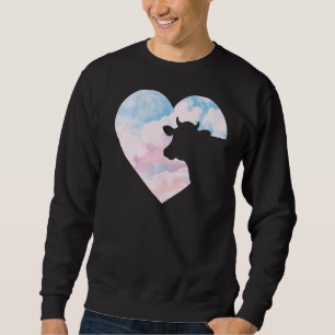 Kuhherz für ein Mädchen, das Kühe Lieben Rinder s Sweatshirt