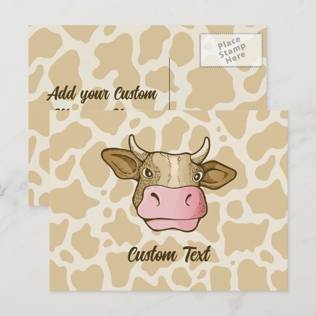 Kuhkopfpostkarte Postkarte (Vorne/Hinten)