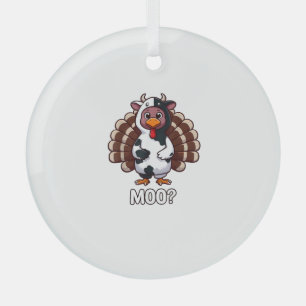 Kuhkostüme, Moo Funny Erntedank _2_1 Ornament Aus Glas