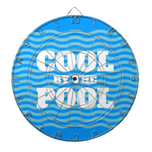 Kühl am Pool lustige Sommer Stimmung individuell Dartscheibe
