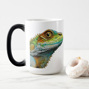 Kühl aussehende Eidechsen-KI-Kunst Verwandlungstasse