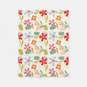 Kühl aussehendes abstraktes Blumenmuster-Design Fleecedecke