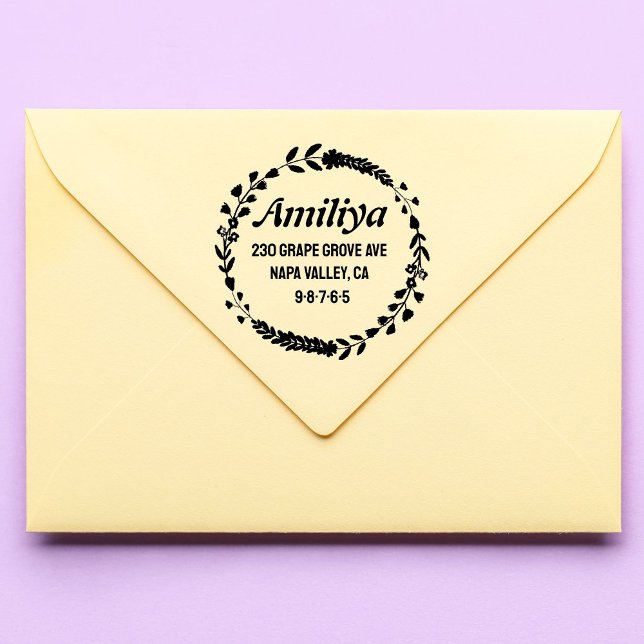 kühl botanisch Personalisiert modern Permastempel (Von Creator hochgeladen)