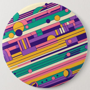 Kühl, bunt Retrodesign der 80er/90er Button