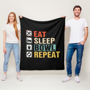 Kühl essen schlaf bowl wiederholen Wortkunst Fleecedecke