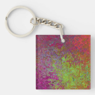 Kühl, farbig, Spritzer Paint, Grunge Abstrakt Schlüsselanhänger