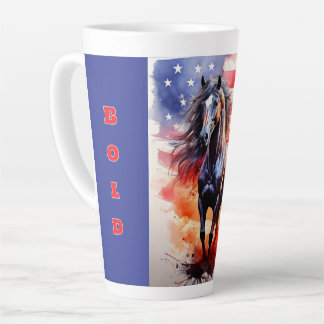 kühl, frei, Patriotisches Pferd Milchtasse