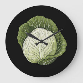 Kühl-Kohl auf der schwarzen Hintergrundmauer-Uhr Große Wanduhr