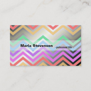 Kühl, modernes Regenbogen-Chevron professionelles  Visitenkarte