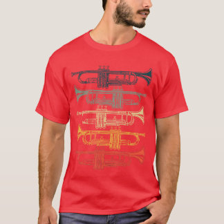 Kühl-Trompete für Männer Frauen Marschband Musiker T-Shirt