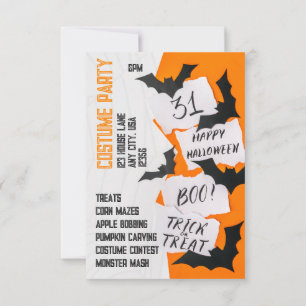 Kühl und Spaß, Halloween von vorne bis hinten Einladung