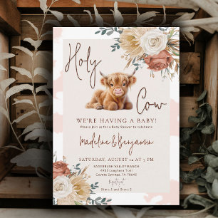 Kuhland Western Cowboy Rosen Babyparty Einladung