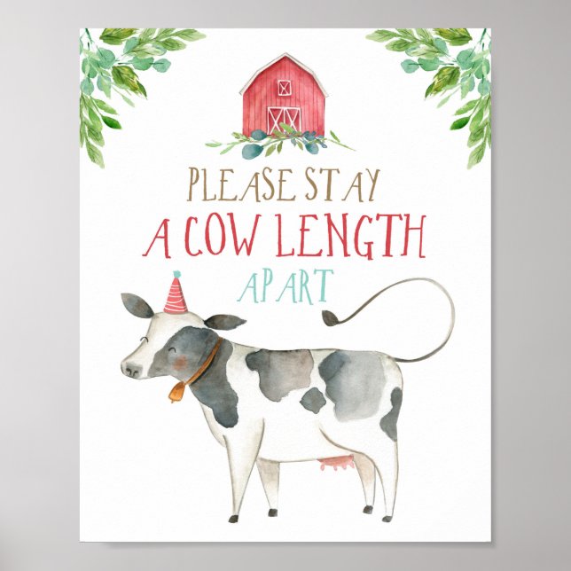 Kuhlänge in landwirtschaftlichen Tieren Barnyard G Poster (Vorne)