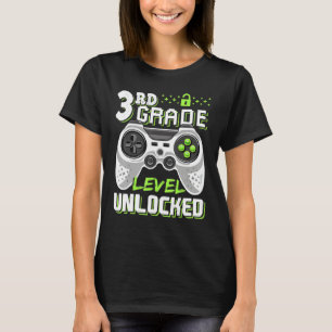 Kühle 3. Klasse Level freigeschaltetes Videospiel T-Shirt