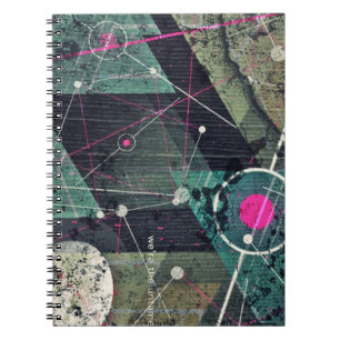 Kühle abstrakte digitale Graffiti-Kunst Geometrisc Notizblock