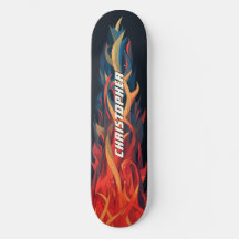 Kühle abstrakte Feuerflamme Orange Blau