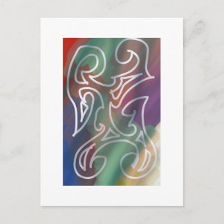 Kühle abstrakte Kunst Postkarte