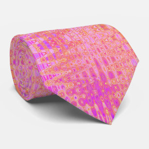 Kühle abstrakte rosa und magenta atomare Retro-Zic Krawatte