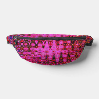 Kühle abstrakte rosa und schwarze atomare Retro-Zi Bauchtasche