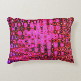 Kühle abstrakte rosa und schwarze atomare Retro-Zi Dekokissen