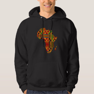 Kühle Afrika-Karte Kente-Stoff für Männer Frauen A Hoodie