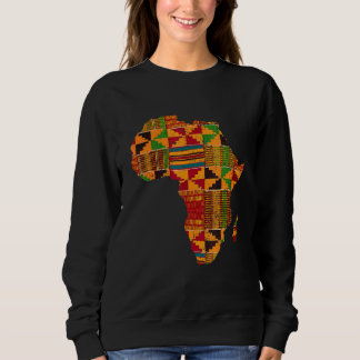 Kühle Afrika-Karte Kente-Stoff für Männer Frauen A Sweatshirt