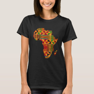 Kühle Afrika-Karte Kente-Stoff für Männer Frauen A T-Shirt