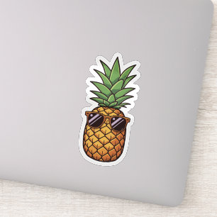 Kühle Ananas mit Sonnenbrille Aufkleber