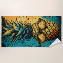 Kühle Ananas mit Sonnenbrille – Sommer Pop Art