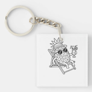 Kühle Ananas Sommer Stimmung Schlüsselanhänger