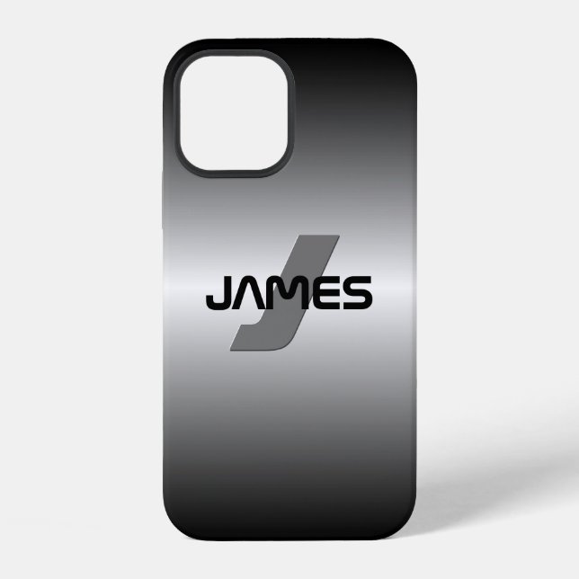 Kühle anpassbare Name & Monogramm iPhone 12 Hülle (Rückseite)