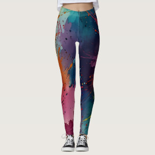 Kühle Aquarellfarben schmücken Leggings in Ihrem e