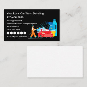 Kühle Autowäsche Auto-Detailing-Prämien Visitenkarte