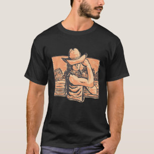 Kühle Barrel-Racing-Gepard-Rodeo-Cowgirl-Kaktus T-Shirt