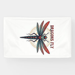 Kühle bearbeitete Steampunk Libelle - Drachen flie Banner