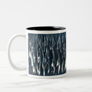 Kühle blaue Flamme Zweifarbige Tasse