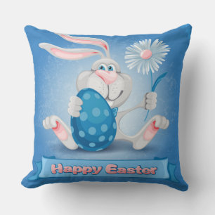 Kühle Blaue Frohe Ostern Kissen
