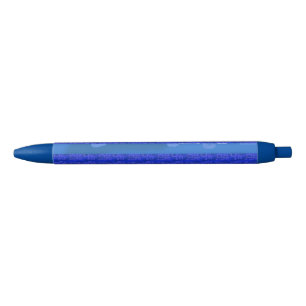 Kühle blaue geometrische Streifen Kugelschreiber