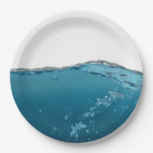 Kühle Blaue Welle Pappteller