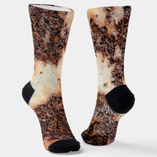 Kühle braune rostige Metallstruktur Benutzerdefini Socken