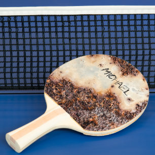Kühle braune rostige Metallstruktur Benutzerdefini Tischtennis Schläger
