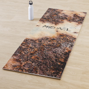 Kühle braune rostige Metallstruktur Eigener Name Yogamatte