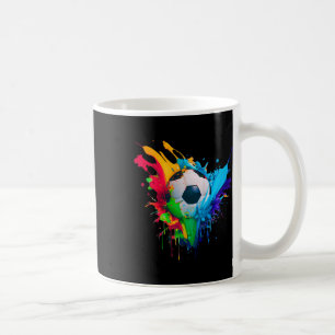 Kühle Bunte Fußball-Byll-Splash-Liebe-Fußball-Kuns Kaffeetasse