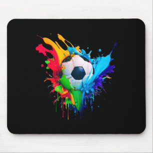 Kühle Bunte Fußball Spritzer Liebe Fußball Kunst S Mousepad