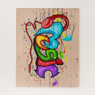 Kühle bunte Musik Graffiti
