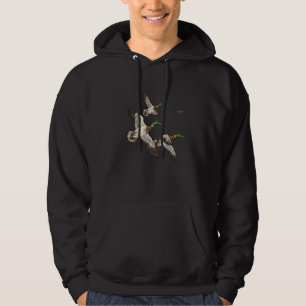 Kühle bunte Stockenten-Illustration Grafik De Hoodie