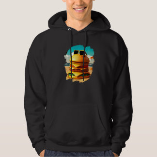 Kühle Burger, die am Strand chillen  Fast Food Foo Hoodie